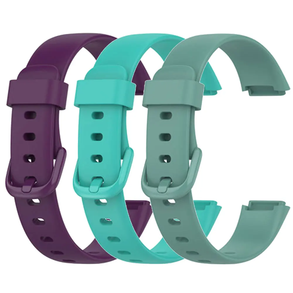 Correas de silicona suave para reloj Fitbit Luxe, repuesto de Correa de muñeca, accesorios de pulsera, 3 en 1