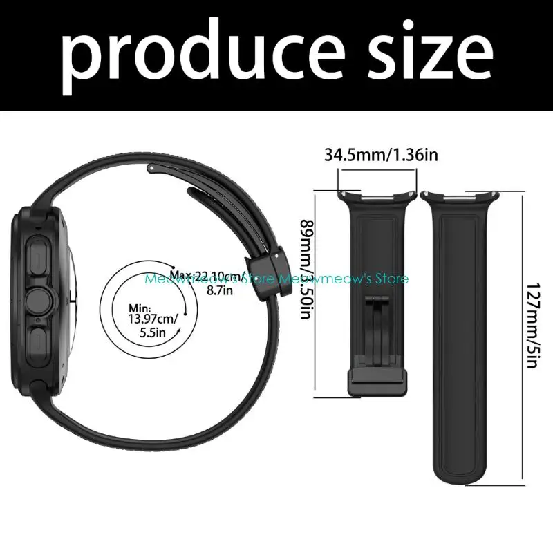 47mm 장치 용 W91A 범용 실리콘 가죽 마그네틱 워치 밴드 땀 방지 경량 인체 공학 디자인 여러 차례