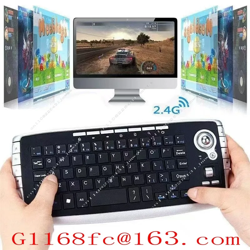 2.4G Mini Wireless Keyboard and Mouse 2-in-1 Keyboard and Mouse Set TV Keyboard Remote Control Multimedia Keys