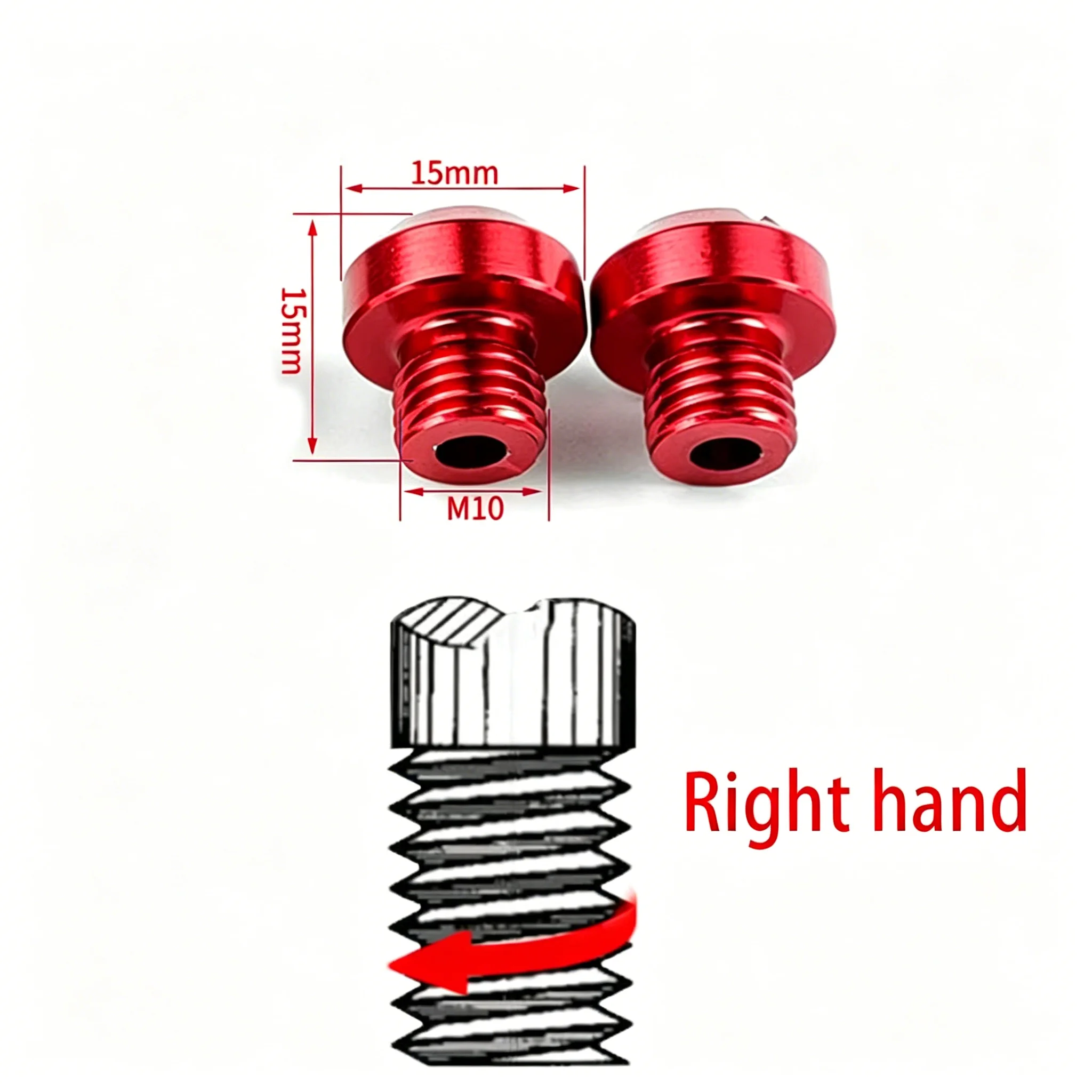 CENJITION 2Pcs M10 Anti Rust CNC Aluminum Motorcycle Rear View Mirror Hole Plugs Screws Rearview Mirror Holder Accessories