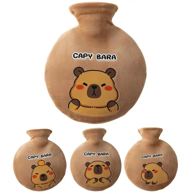 700ml Capybara Water Filling Thickened Explosions Proof Hot Water Bag Soft Hand Warmer Cute Cartoon Portable Warm Bottles