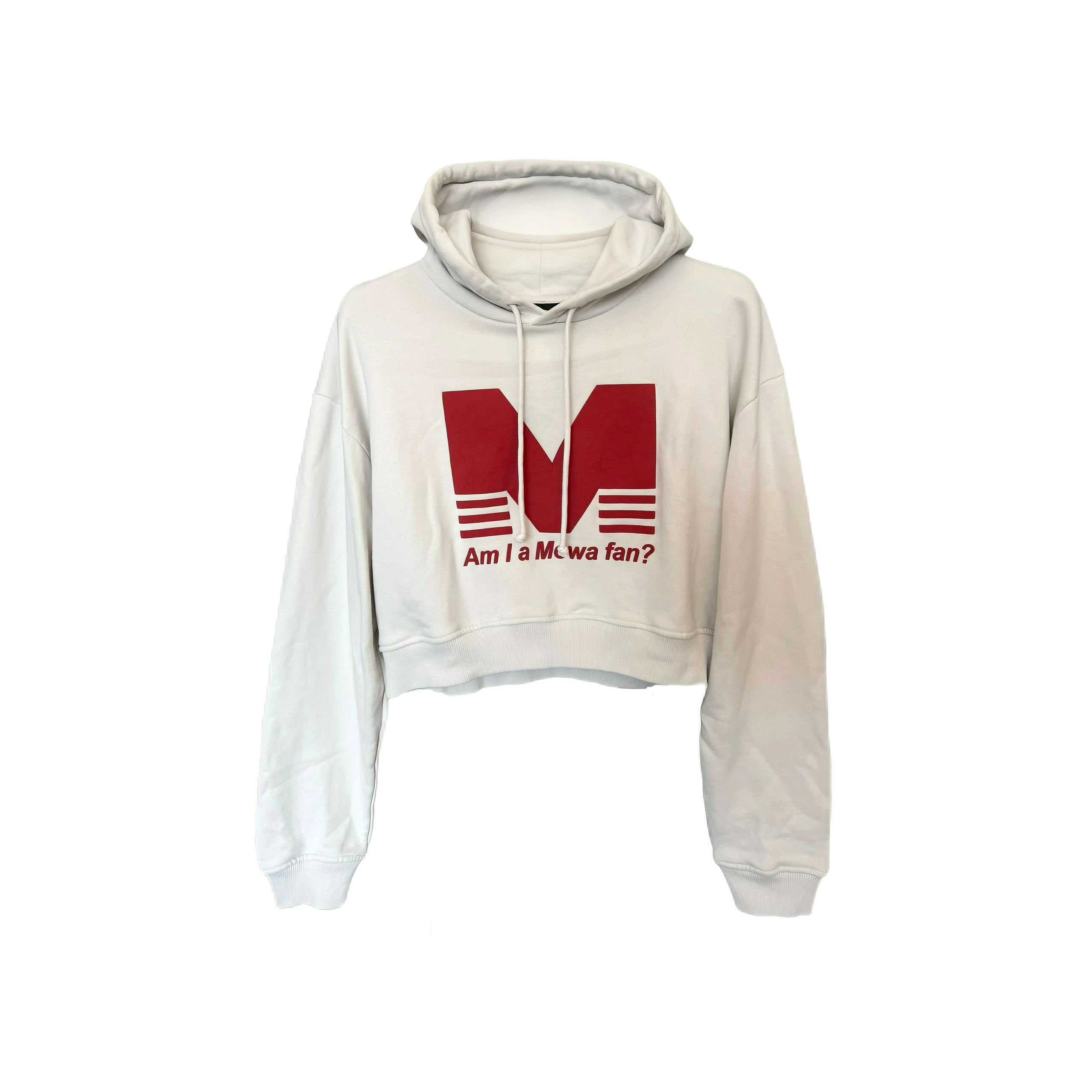 Red Mowalola Am I a Mowa Fan Print Hat Sweatshirt Casual Cotton Hoodie Breathable Wear-resistant Moisture-wicking