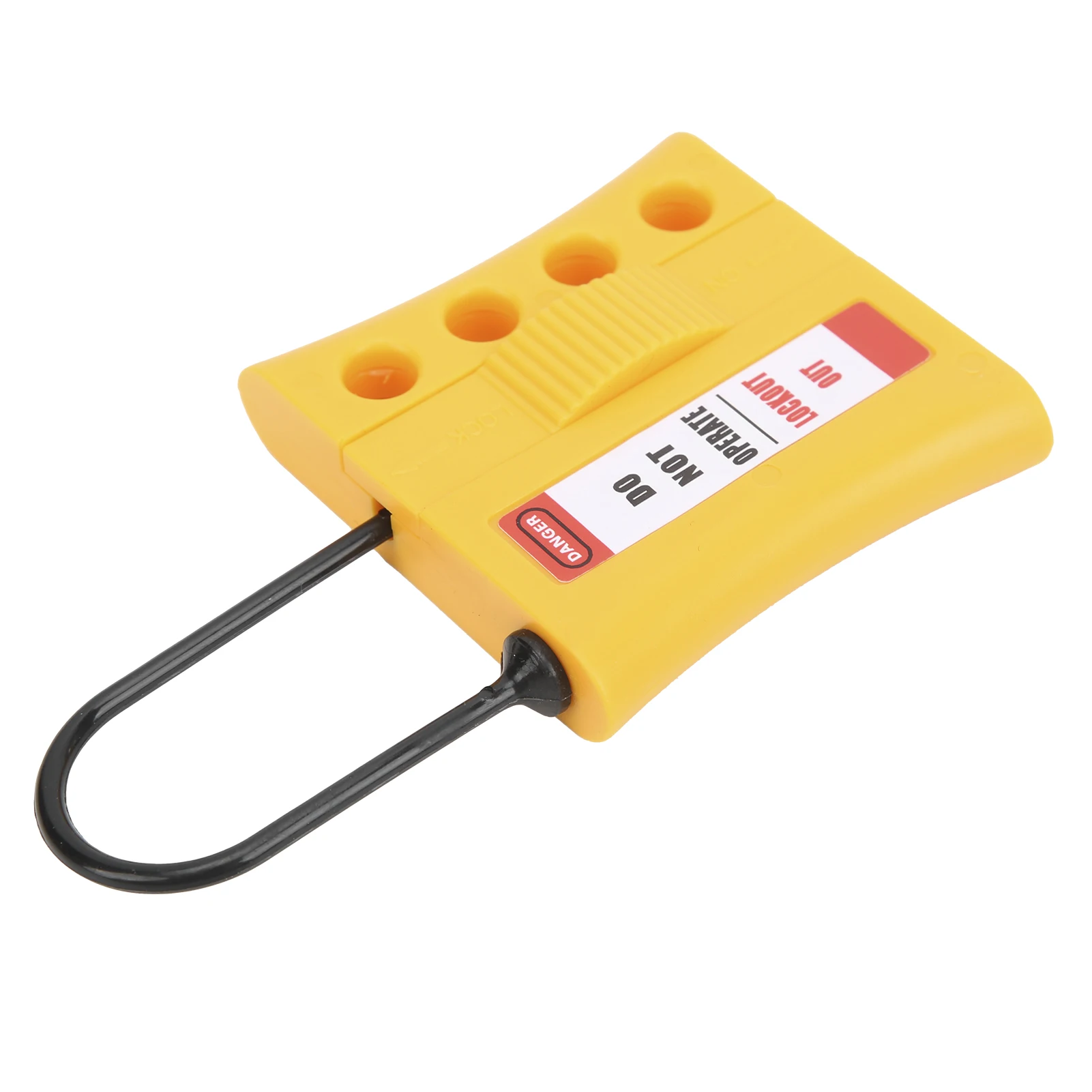10Pcs 3mm Lockout Tagout Lock 4‑Hole Insulated Electrical Padlock Anti‑Skid Energy Isolation Padlock Engineering Safety Tools