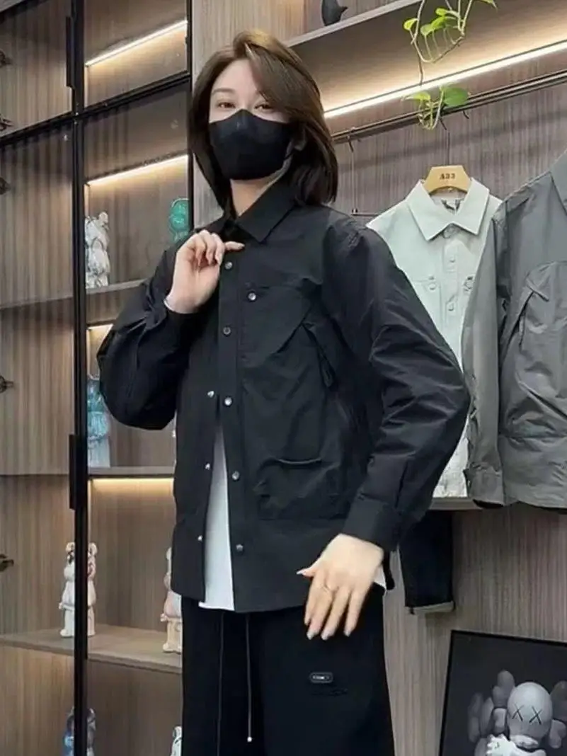 

Весенне-осеннее мужское модное брендовое Гонконгское Sle irt Jaet, простое свободное пальто с 3D Crt, молодежное дышащее полиэфирное волокно