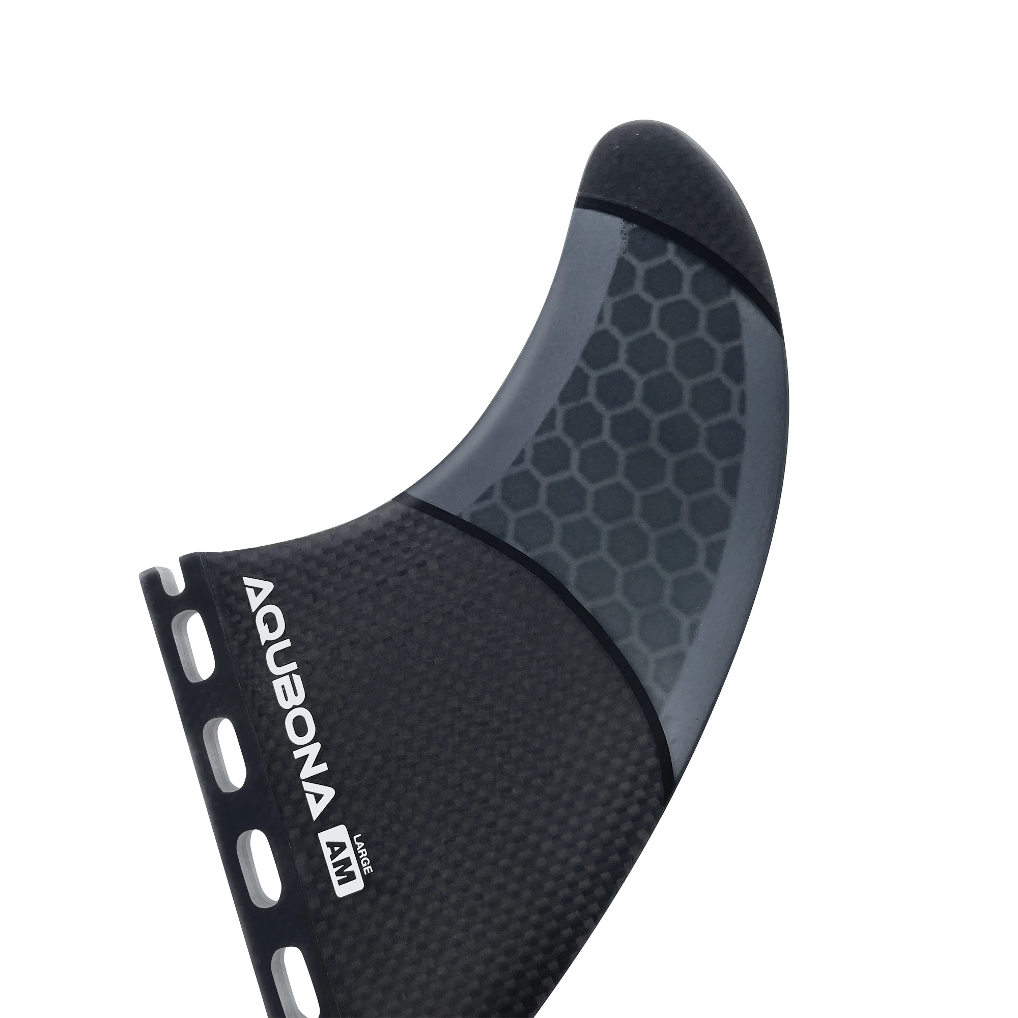 Single/Dual II Tab Surfing Fins - Tri Fins Set Honeycomb Fiberglass & Carbon S/M/L Size - Come with Fin Key Screws and Wax Comb