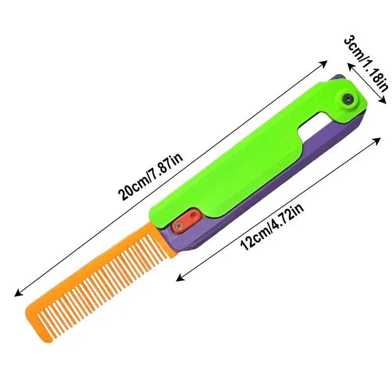 Sisir Fidget kreatif 3D sisir gravitasi sisir wortel lucu alat perawatan sisir mainan sensorik penghilang tekanan stres kecemasan untuk dewasa