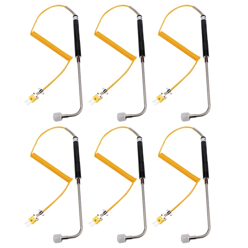 6X NR-81533B K Type Sensor Right Angle Surface Temperature Probe High Temperature Thermocouple -50 To 500℃