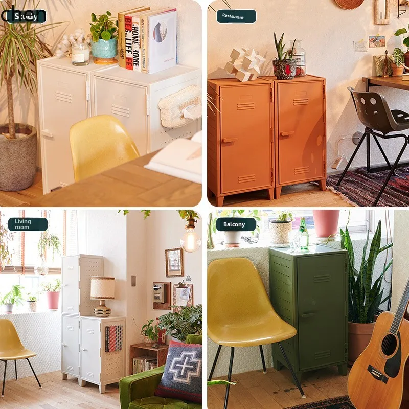 LXC Perforated Board Storage Cabinet for Home Living Room Toy Snack Storage Cabinet Organizer Shelf
