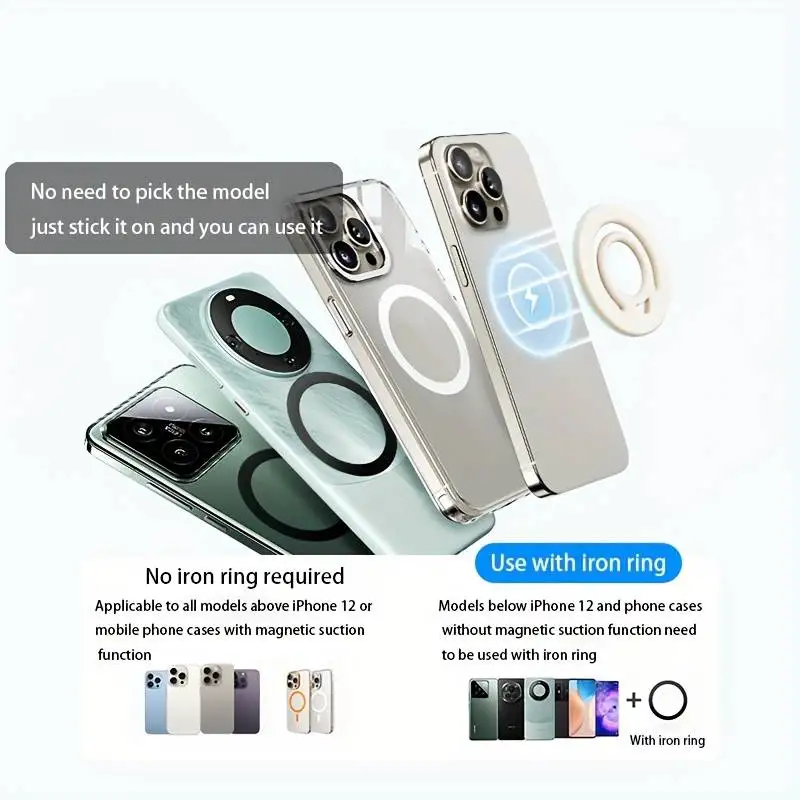 Magnetic Silicone 휴대폰 거치대  그립톡  Grip Phone Holder MagSafe] [Powerful Grip] for iPhone 15/14/17Pro Max 17Air / Android