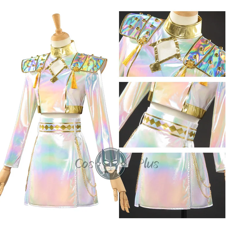 Zoey KPop Cosplay Kostüm Demon Hunter Mädchen Halloween Film Cosplay Kleid Rollenspiel Karneval Party Kleidung für Erwachsene Kinder