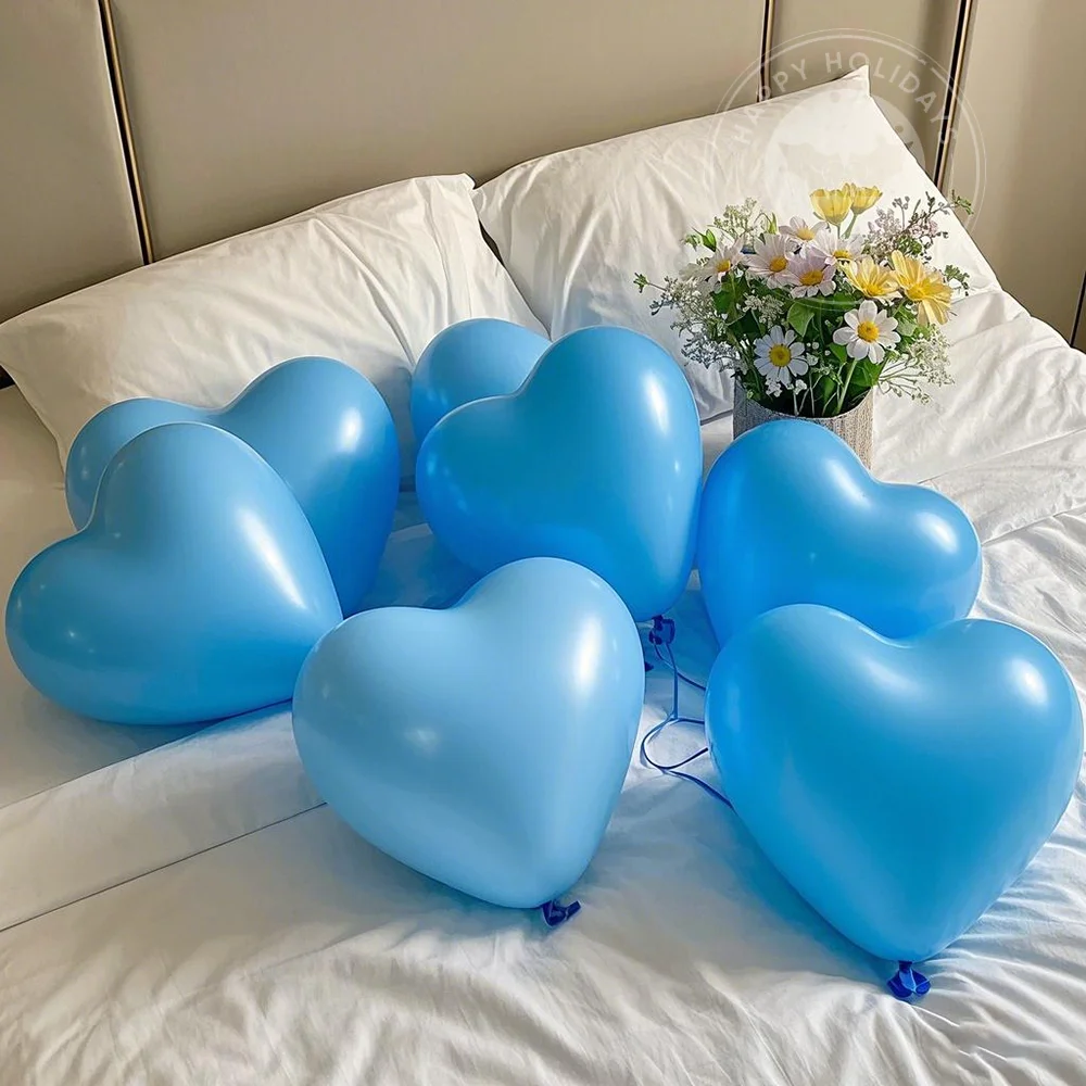 20/50/100 Stück 25,4 cm Herz-Luftballons für Hochzeitsdekoration, Mädchen-Geburtstagsfeier, Latexballons, 2,2 g, weiß, rosa, rot, Liebesballon – Detail 5