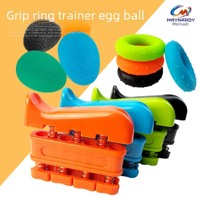 Silicone Grip Strengthener Soft Jelly-like Texture Egg-shaped Resilient Ball Five-finger Force Ring Hand Exerciser