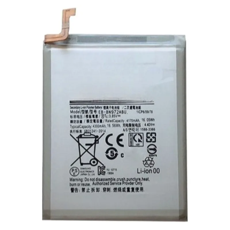 For Samsung Galaxy Note 10 Plus 10+ SM-N975F SM-N975DS Batteria EB-BN972ABU 3.85V 4170mAh Mobile Phone Battery