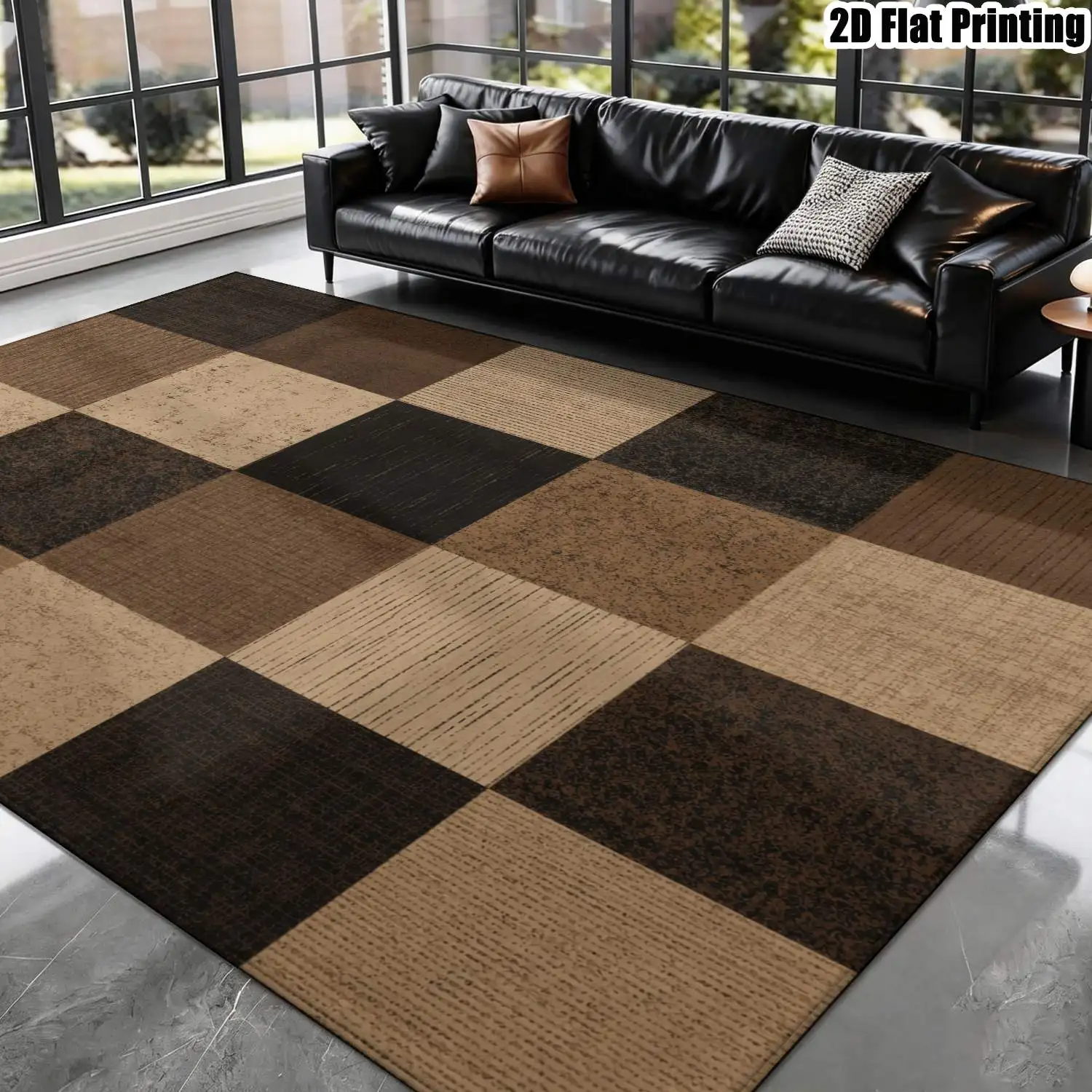 Creative Pebble Pattern Area Rug Modern Abstract Cobblestone Print Carpet Fashion Studio Balcony Foot Decoration