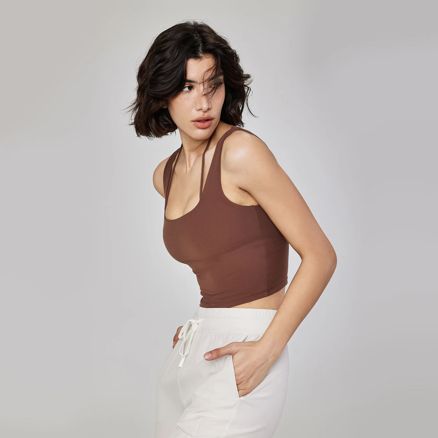 Nude Feel Fake Two-Piece Sport - Yoga Fitness Exercises recension och pris