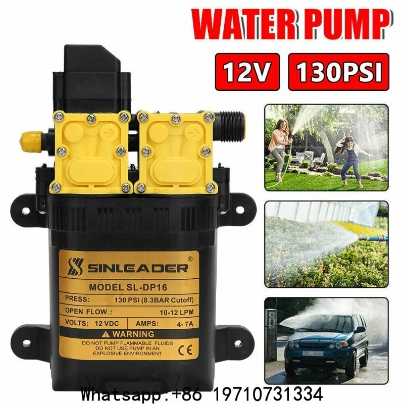 12V 7A 10L/min High Pressure Agricultural Electric Water Pump Water Sprayer Pumps Dual-Core Power Agricultural Electric