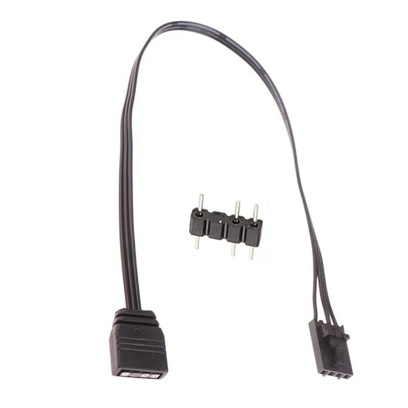 

N88R For Corsair 4PIN RGB to Standard ARGB 3-Pin 5V Adapter Connector RGB Cable 25cm