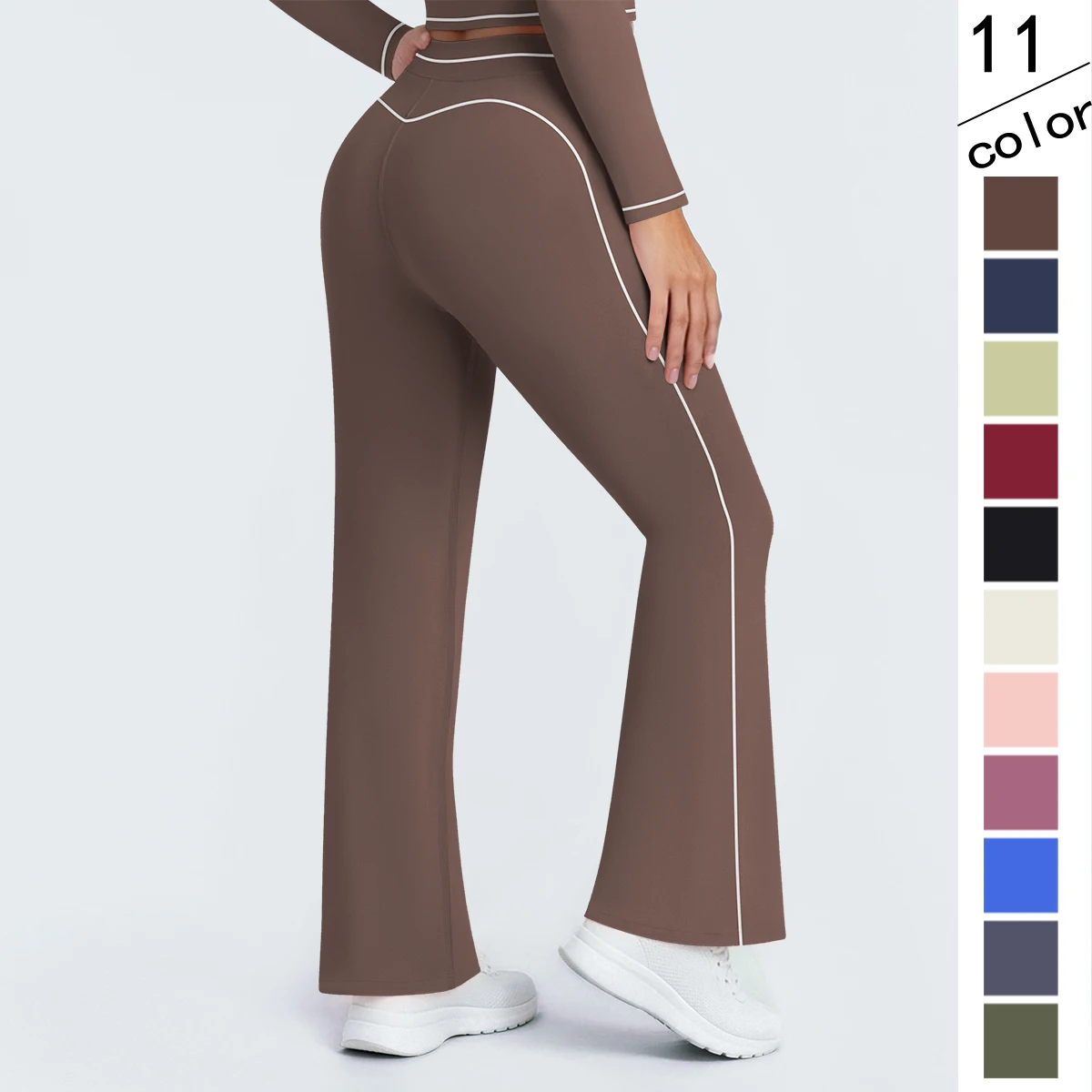 Woman Gym Sports Wide Leg Yoga Pants Bell-bottoms Breathable Quick Drying Women's Sports Pants Customizable Logo