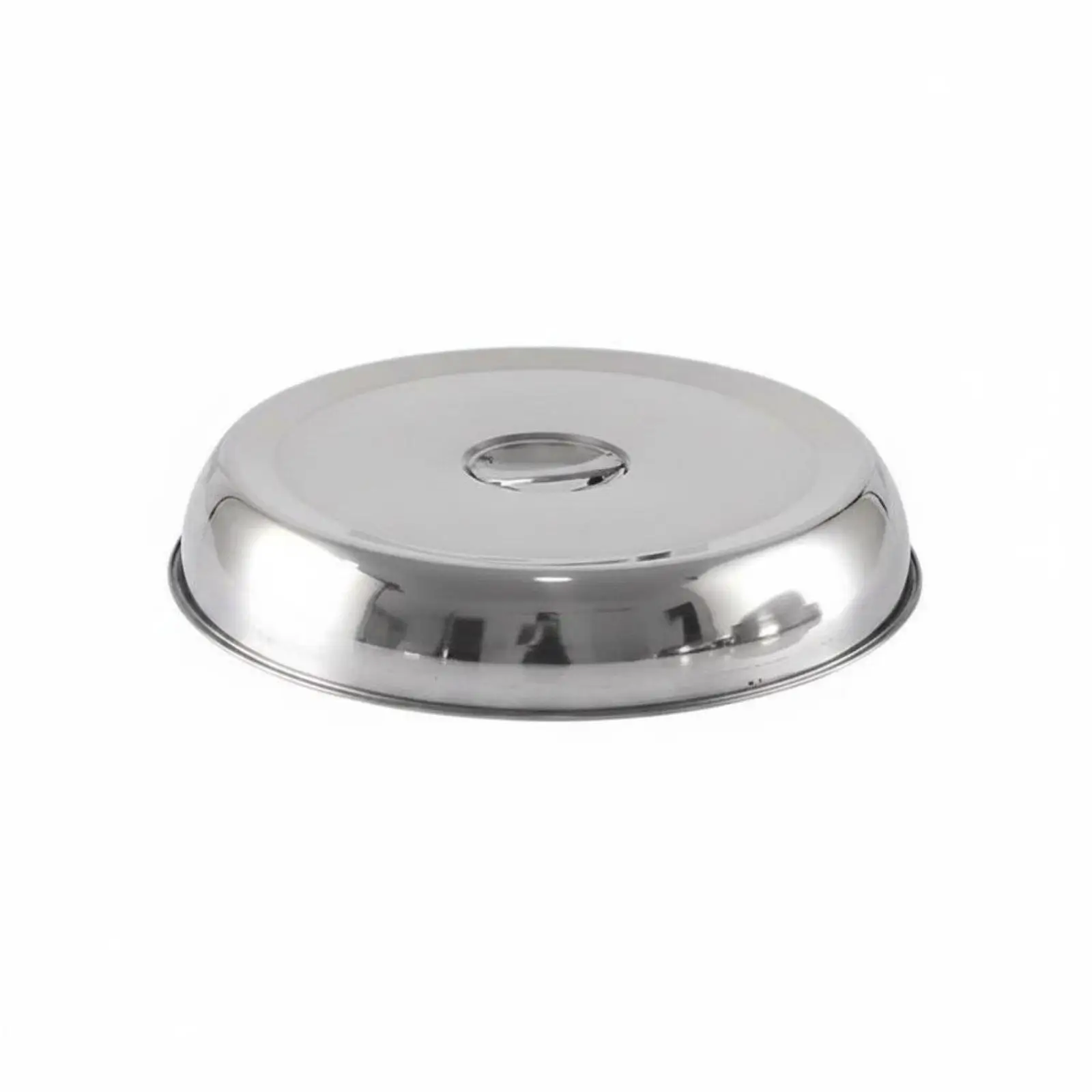 Round Stainless Steel Teppanyaki Cover for Table Use Heat Retention Lid for Restaurant Kitchen Serving Ware
