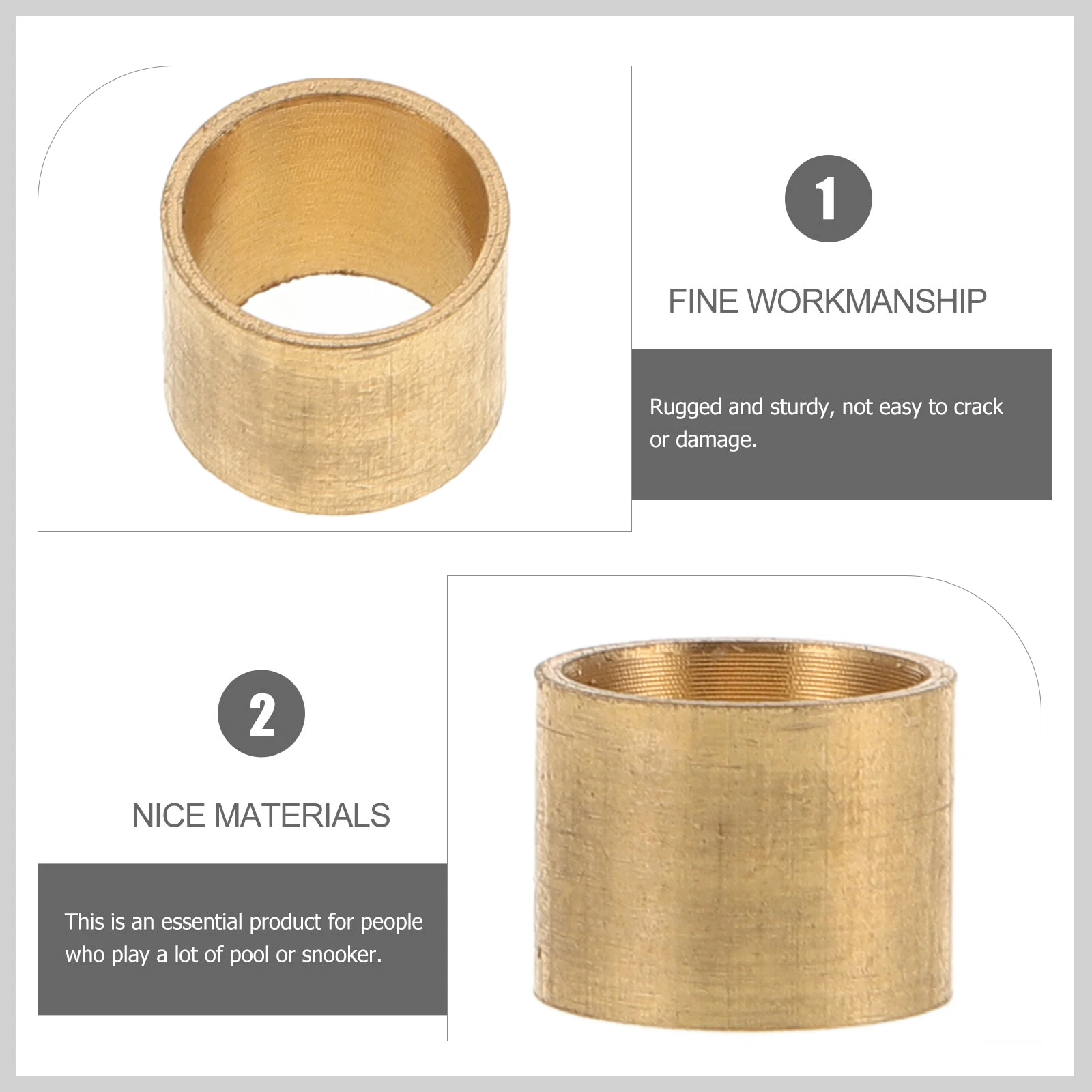 10Pcs Metal Billiard Replacement Ferrules Pool Cue Stick Accessories Snooker Parts for Cue Tips Repair and Control