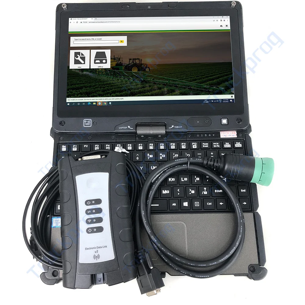 Getac laptop V5.3 AG CF JD EDL Electronic Data Link Service EDL V3 Advisor agricultural construction equipment diagnostic tool