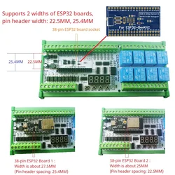 for Arduino WEB MQTT Ethernet Network Relay DIY DC 12V 24V Multifunction ESP32 Expansion Board Wifi Digital Analog IO Module