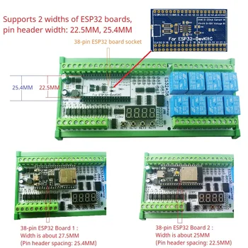 WEB MQTT Ethernet Network Relay DIY DC 12V 24V Function ESP32 Expansion Board Wifi Digital Analog IO Module for Arduino