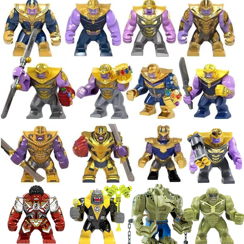 Marvel Building Blocks Thanos, Spider Man, Venom, Hulk, Anime Characters, Assembled Dolls, DIY Toys, Christmas And Birthday Gift