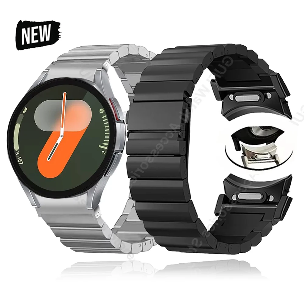 

Titanium luxury men strap for Samsung Galaxy Watch 7 6 5 4 40mm 44mm 5 pro 45mm bracelet for SAMSUNG 6/4 Classic 42mm 46 43 47mm