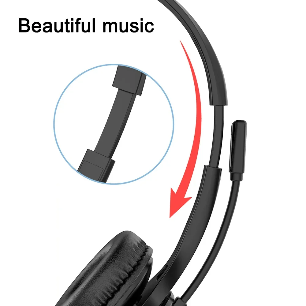 سماعات رأس سلكية للألعاب مزودة بميكروفون لإلغاء الضوضاء ومركز الاتصال وكتم الصوت وسماعة ألعاب قابلة للتعديل للهواتف الذكية والكمبيوتر المحمول