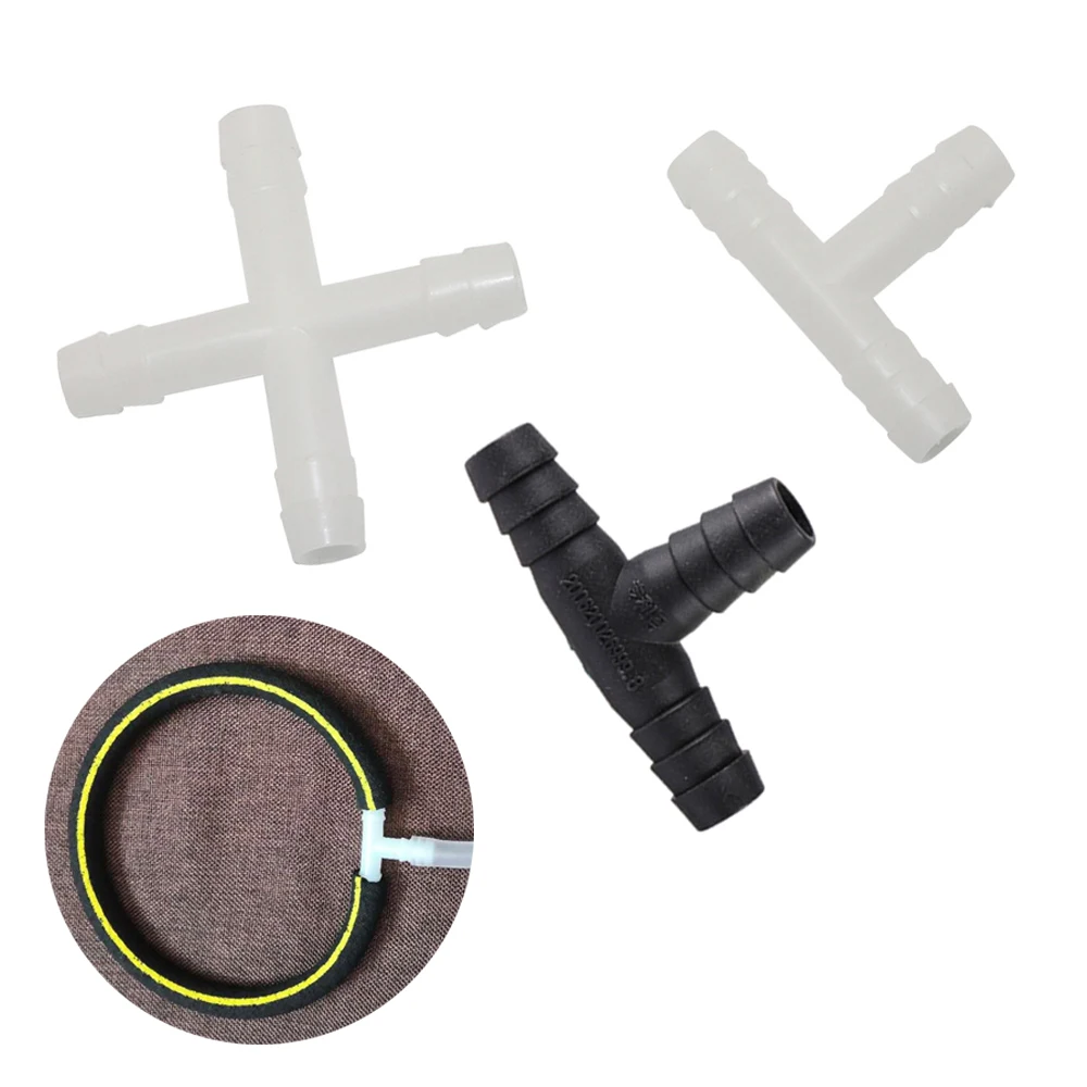 10mm Multi-barb Water Hose Splitters 3-way 4-way Garden Plant Flower Irrigation Fish Tank Air Pipe Quick Connectors 50Pcs