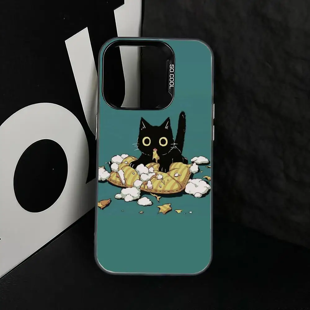 

Popcorn and cats case for iPhone17 16 15 14 13 12 11 Pro/ Max/Plus shock-proof rear cover anti-fingerprint