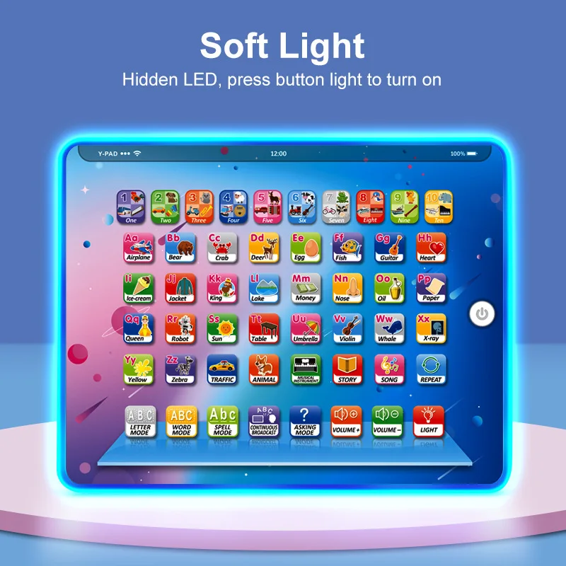 English Touch Screen Tablet Learning Early Education Point Reading Machine Infant And Child Story Kids Tablet Educational Toys