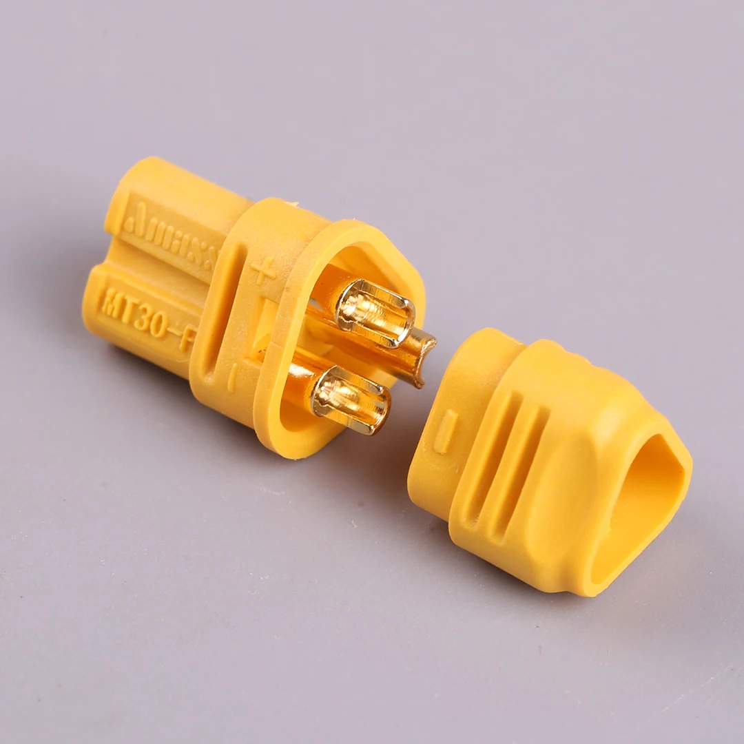 موصل AMASS MT30 ثلاثي الأطراف 2 مم / موصل محرك / مجموعة قوابس لبطارية الليثيوم بوليمر للطائرات بدون طيار ونماذج التحكم عن بعد 30 أمبير