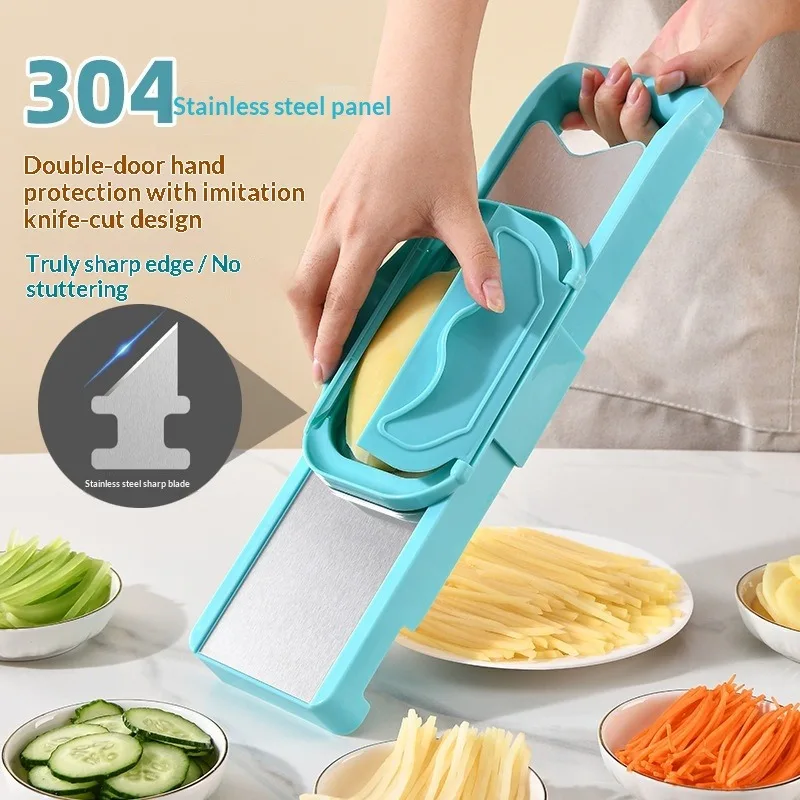 Kitchen Multi-Functional Slicer Grater Shredder Double Door Potato Shredder Vegetable Cutter Slicer Grater Tool