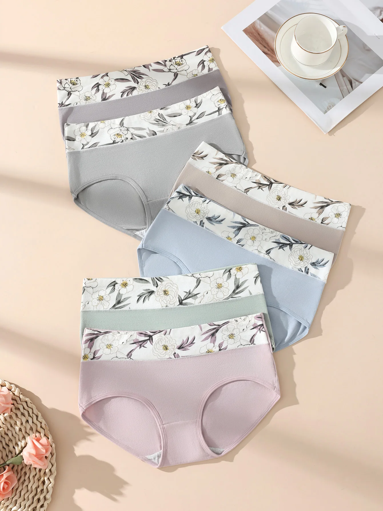 6Pcs Womens High Waist Cotton Briefs Soft Comfortable Breathable Tummy Control Butt Lift Shaping Underwear - Image 5