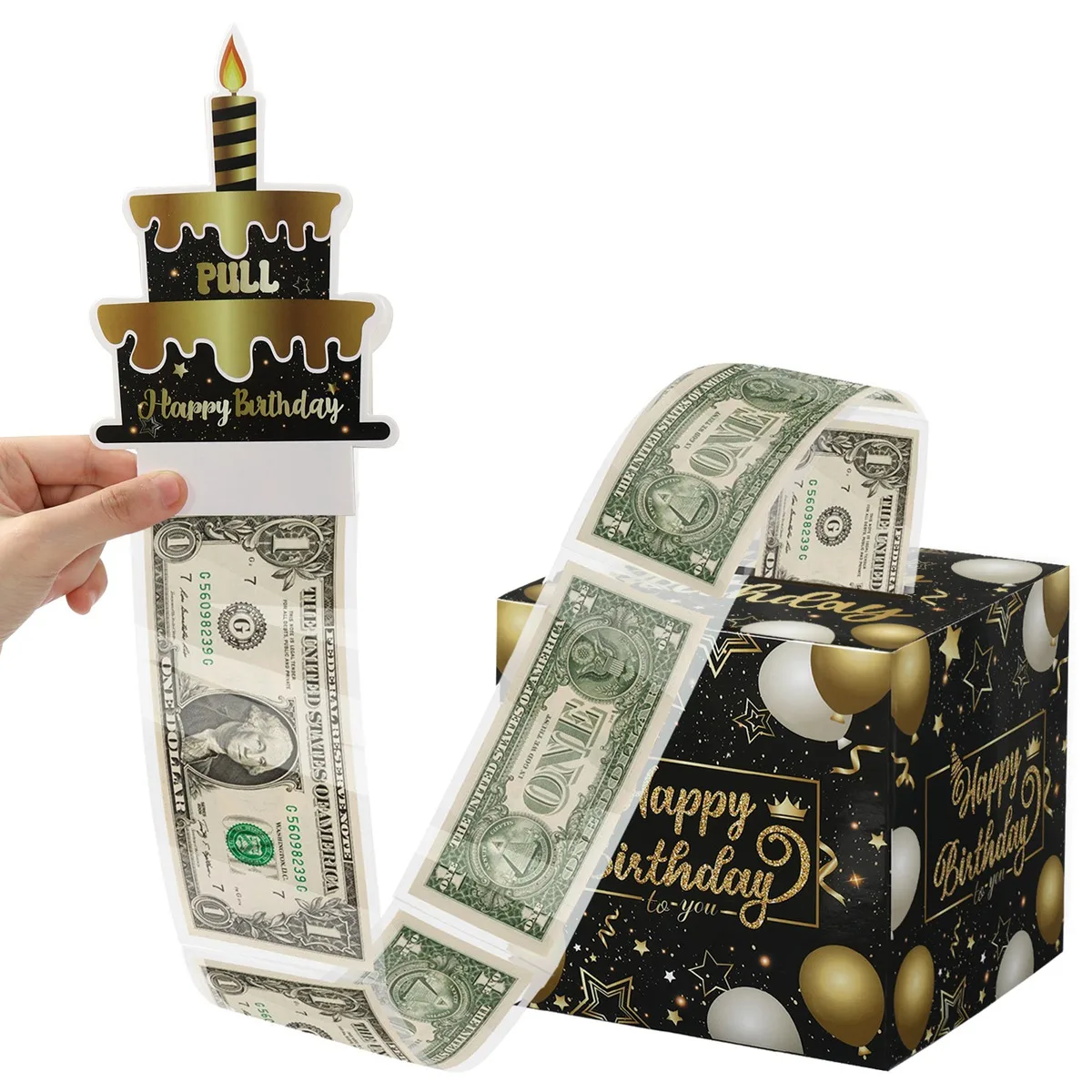Birthday Money Box for Cash Gift Surprise Money Gift Boxes for Kids Adults with Pull Out Happy Birthday Day Card Birthday Gifts view 2