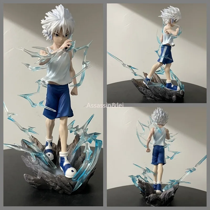 Hunter×Hunter Figure Killua Zoldyck Anime Figure Standing Figurine Gk Statue Model Doll Collection Room Decoration Desk Toy Gift