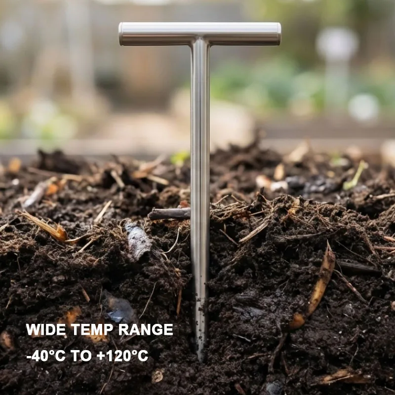 Modbus Wireless Compost -40.0~120.0℃ Temperature Sensor LoRaWAN 4G Soil Temperature Probe With MQTT JSON Cloud Platform