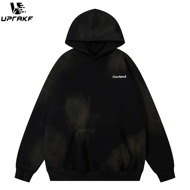 

UPRAKF Vintage Grunge Hoodies Streetwear Oversized Autumn Long Sleeves Clothing Loose Pullover