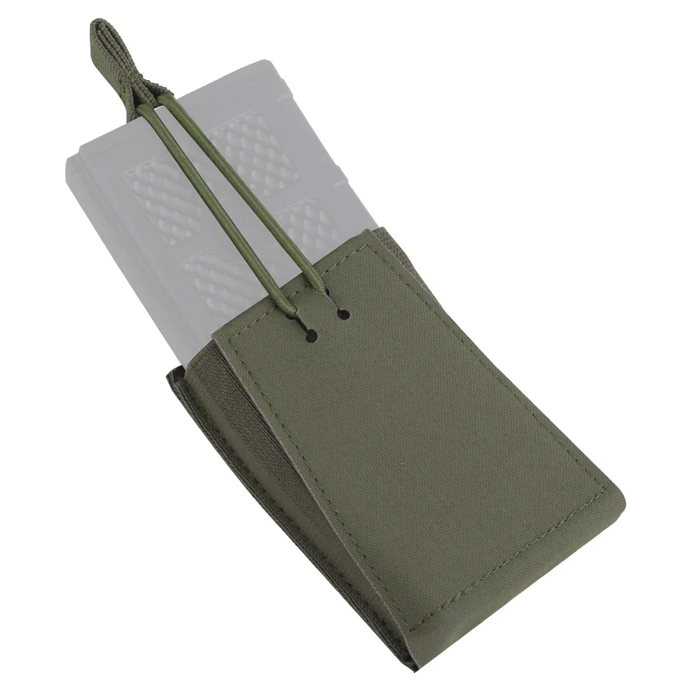 Tactical Assaulter 7.62 Single AR Magazine Pouch Bungee Retention AR15 AK47 Rifle MAG Bag MOLLE Clip for Belts Chest Rig Gear