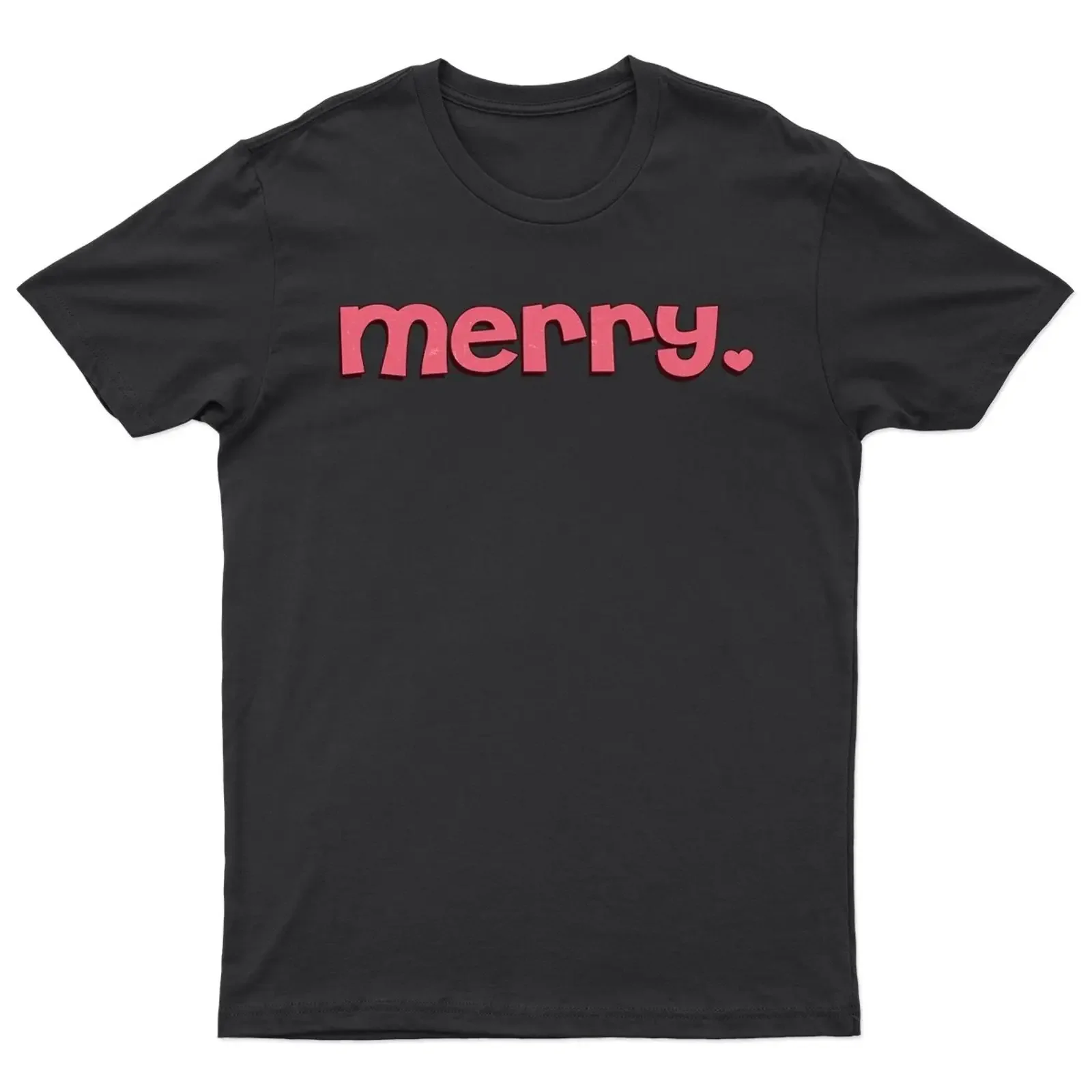 Frohe Weihnachten Rosa Urlaub T Shirt Geschenk Retro Saisonal Lustig Xmas vintage Washed Top For Everyday Wear Comfortable