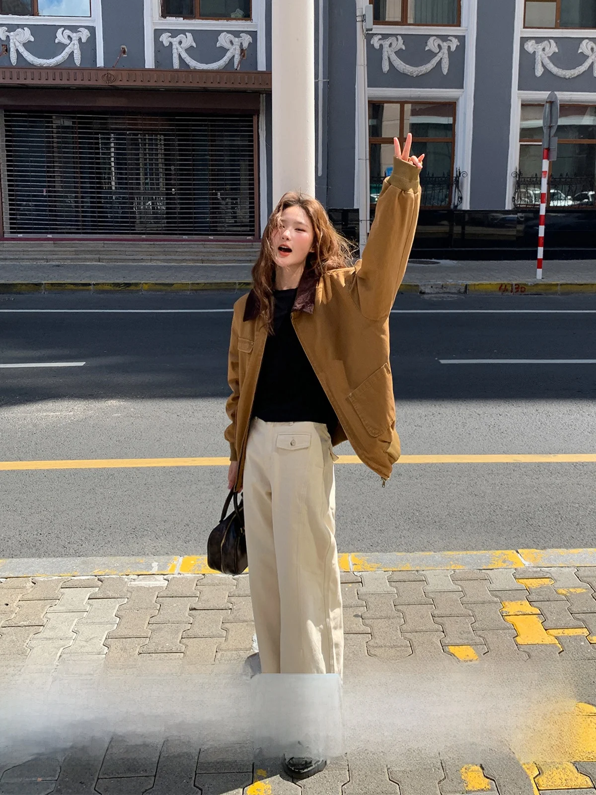 

High Waist Loose Wide Leg Jeans Women's Spring Autumn New Style Cannon Design Carrot Pants High Waist Loose Fit Small Size