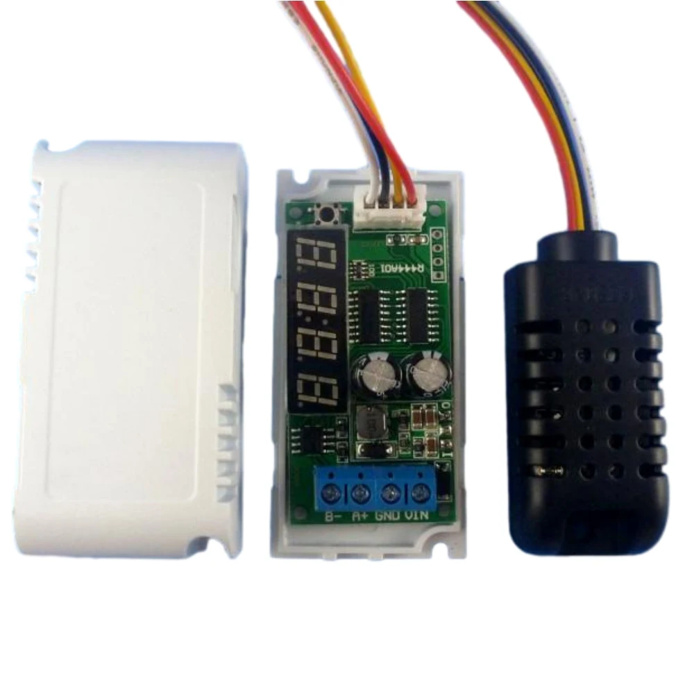 

DC5-24V RS485 Modbus RTU Digital Display with External Temperature and Humidity Sensor AM2320 Module Replace DS18B20 SHT10 SHT20