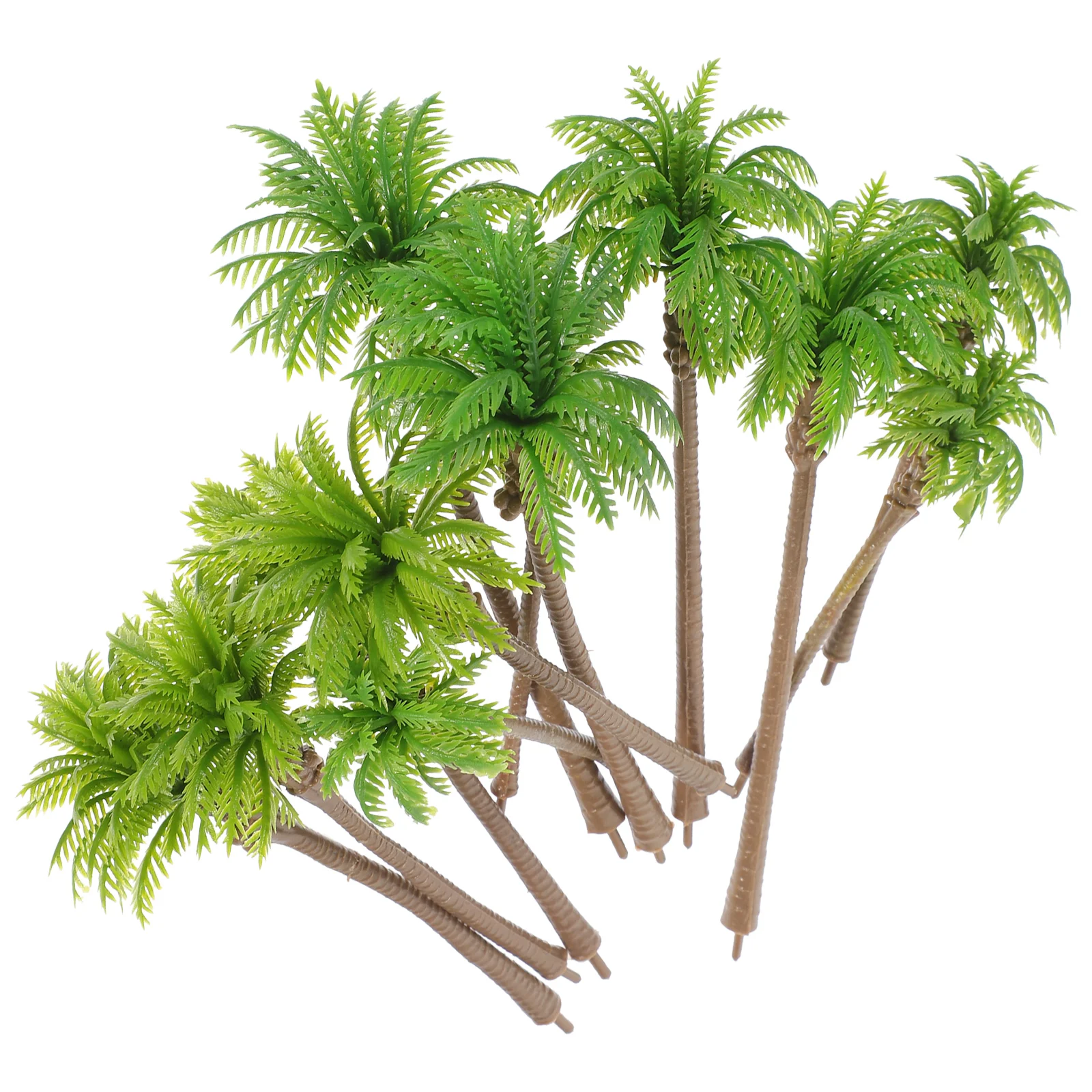 12 Pcs Coconut Tree Model Fake Palm Greenery Decor Miniature Train Trees Landscape for Crafts Scenery DIY