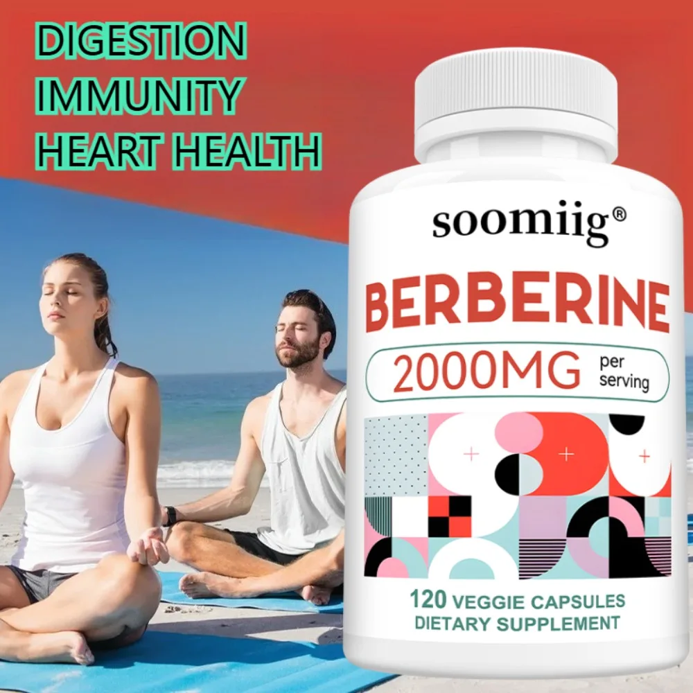

Berberine Supplement - Natural Intestinal Health Formula, Supports Immune Health, Cardiovascular Health, Digestion