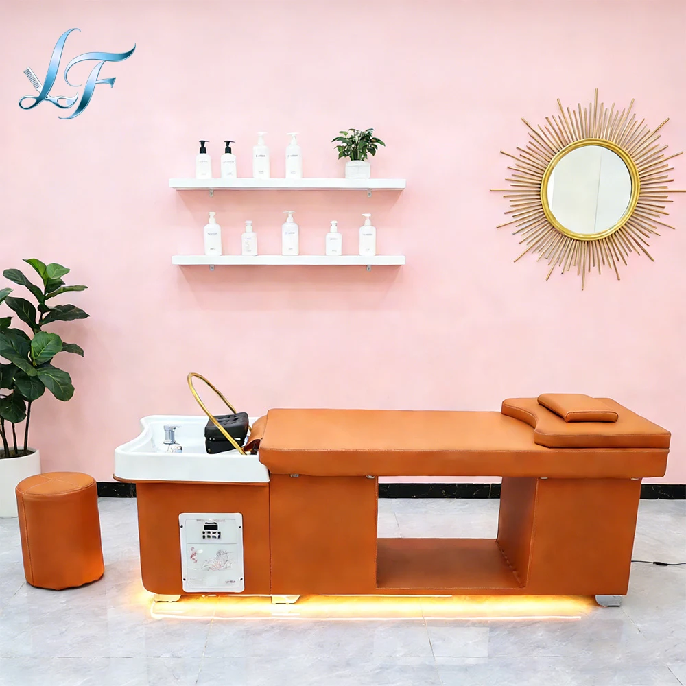 

Customizable Luxury Thai Lay Down Washing Chair Hair Salon Furniture Head Spa Shampoo Chair Bed For Therapy Durable Comfortable
