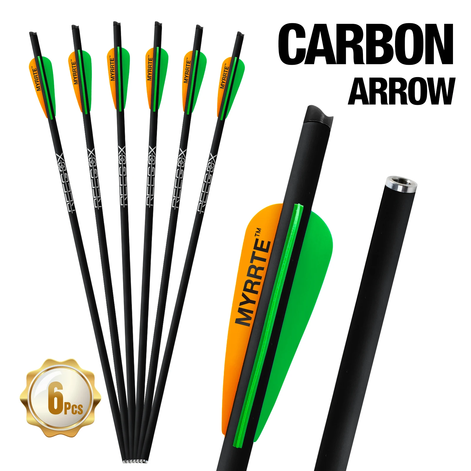 

12Pcs Carbon Fiber Crossbow Arrows for Archery 16/18/20/22 inches Outdoor Hunting Equipments for crossbow