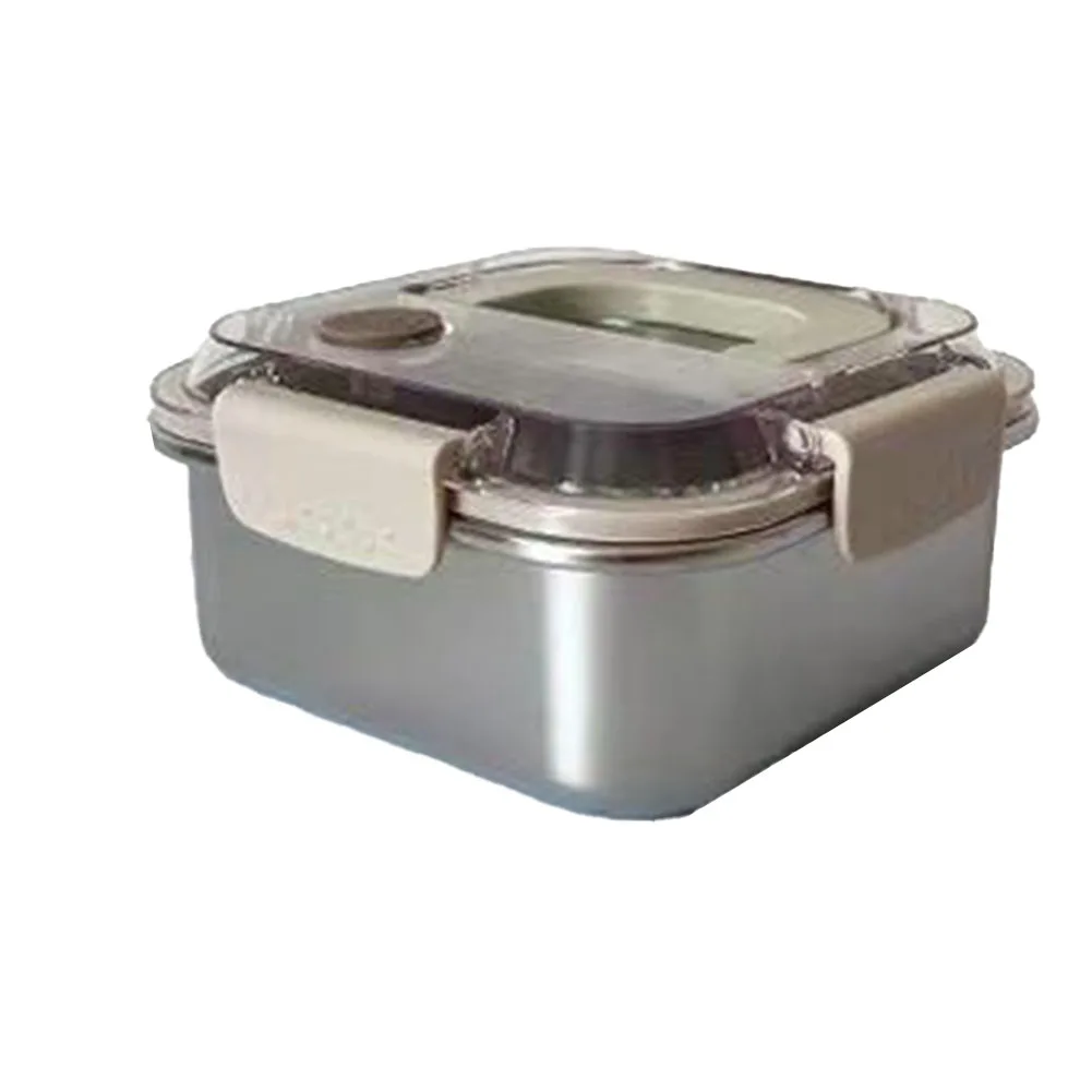 Leak-proof Lunch Box Insulated Lunch Box Food Storage Non-stick Interior Removable Lid Safety Buckle Silicone Sealing Ring