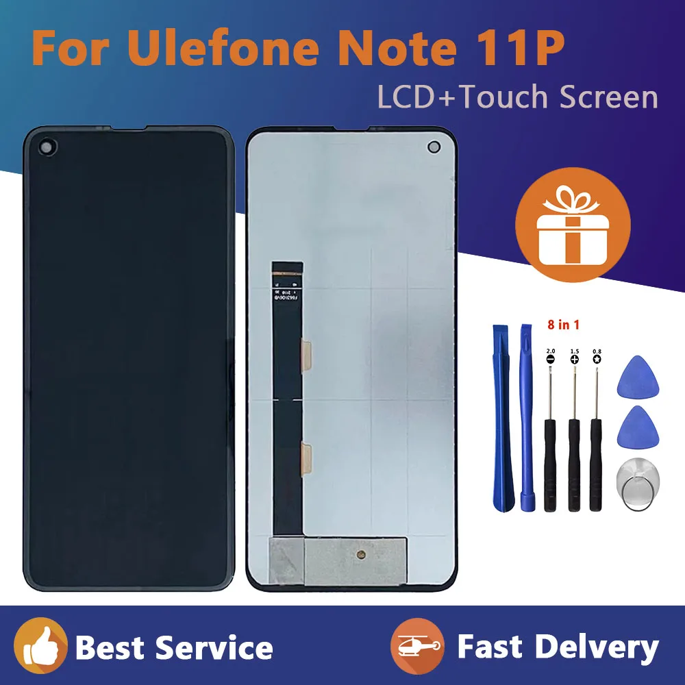 

For Ulefone Note11P Full LCD Screen Repair 6.55" Original For Ulefone Note 11P LCD Display + Touch Screen Assembly Replacement